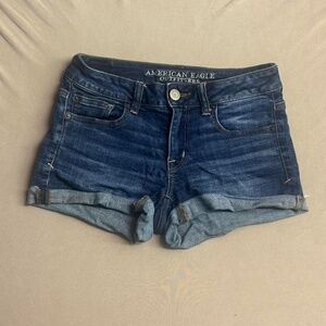 American Eagle Outfitters Women's Blue Shortie Shorts